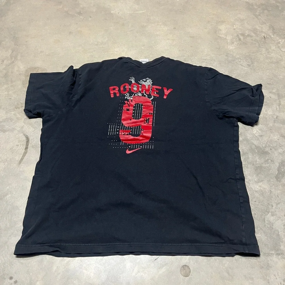 Nike England Wayne Rooney 9 Soccer T-Shirt Mens XXL Black 363082-010